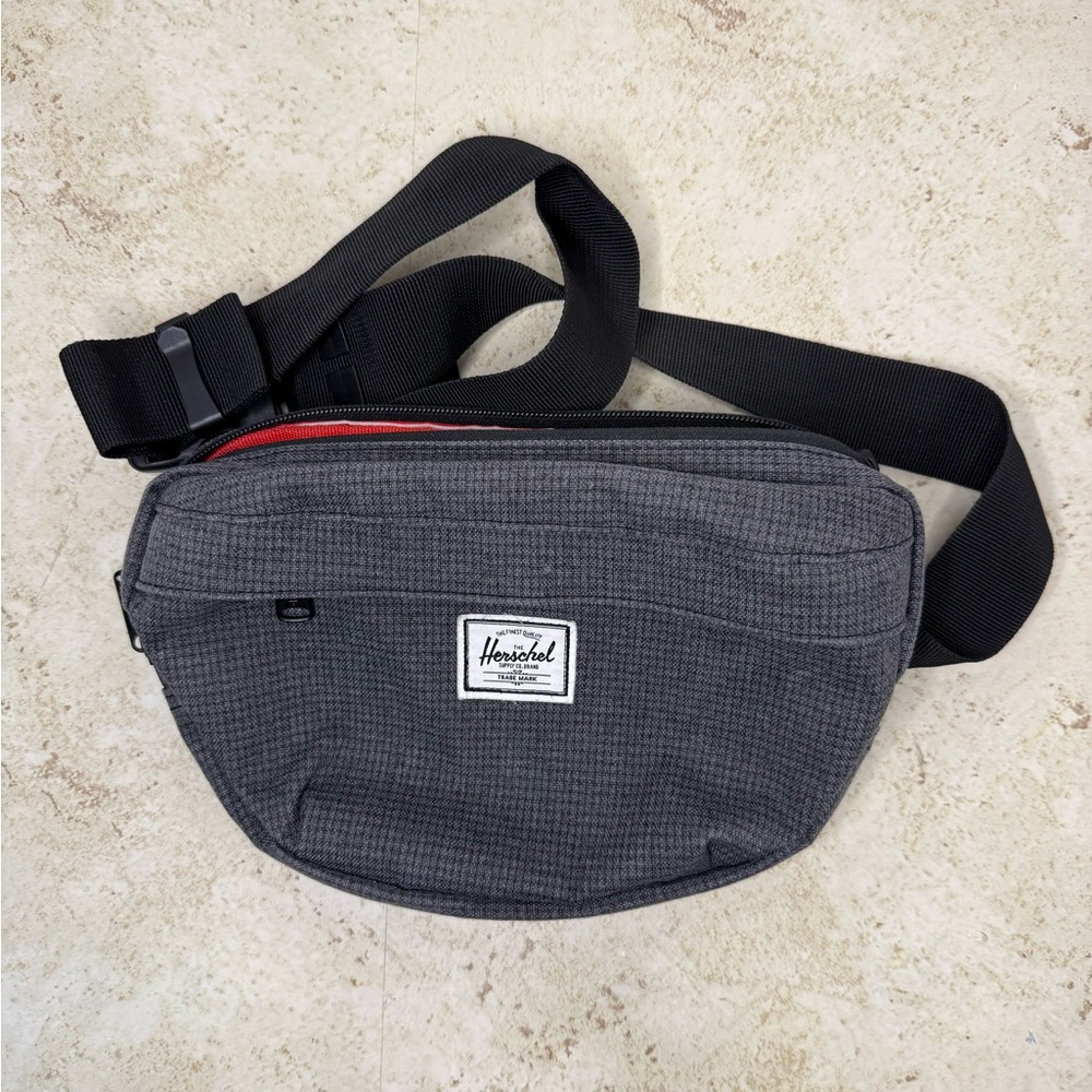 Herschel Supply Company Charcoal Grey Waist Pack with Red Trim
